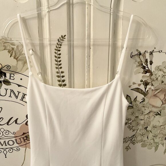 Lulus Blessed Romance Dress Women's M White Sleeveless Mermaid Maxi Button NWT - Picture 6 of 16